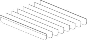 Hush_Baffles-Linear_Rectangular_Quadrant_LineDrawing