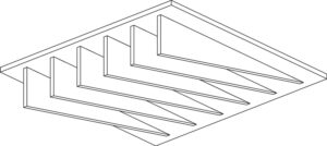 Hush_Ceiling-Tiles_Baffle_Tapered_LineDrawing