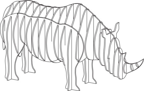 Hush_Sculpture_Rhino_LineDrawing