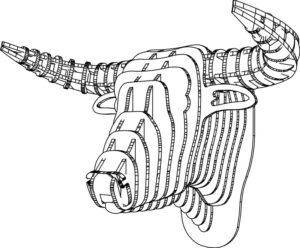 Hush_Trophy_Bull_LineDrawing