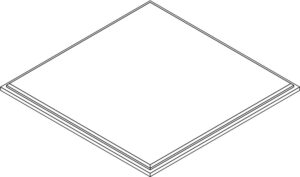 Hush bevel Tegular line drawing