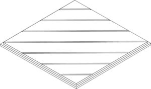 Hush lattice Tegular line drawing